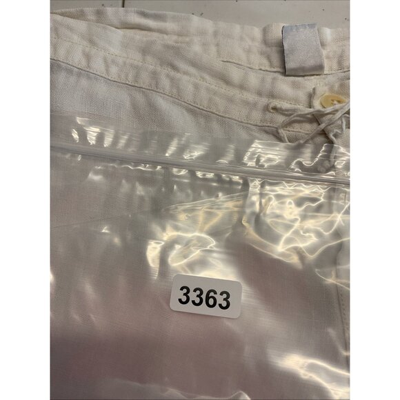 Lucky Brand‎ Womens size 8 / 29 Linen Dungaree Cargo drawstring Beach Boho - Picture 9 of 9